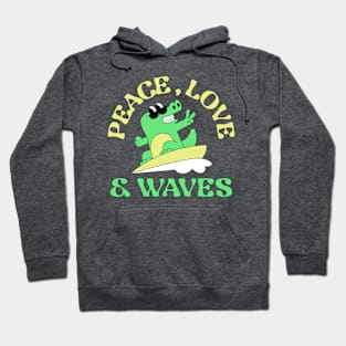 Peace Love & Waves Surfing Hoodie